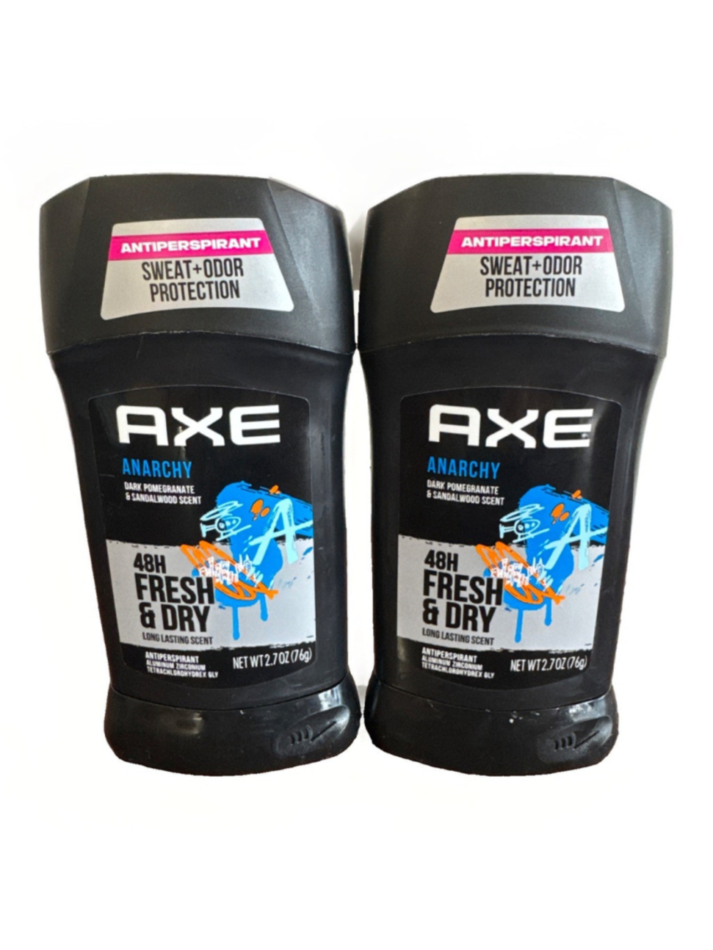 Axe Deodorant x2 Anarchy 48H Fresh & Dry Pomegranate Sandalwood Antiperspirant